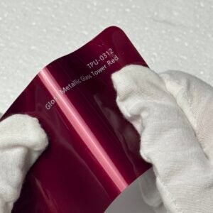 Gloss Metallic Glass Tower Red