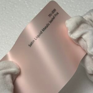 Satin Liquid Metallic Seashell Pink